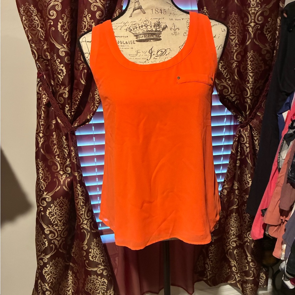 Naked Zebra Bright Orange Tank Top